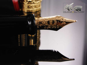 Aurora Venezia Fountain Pen, Gold plated, Black, Limited Edition, 800VV
