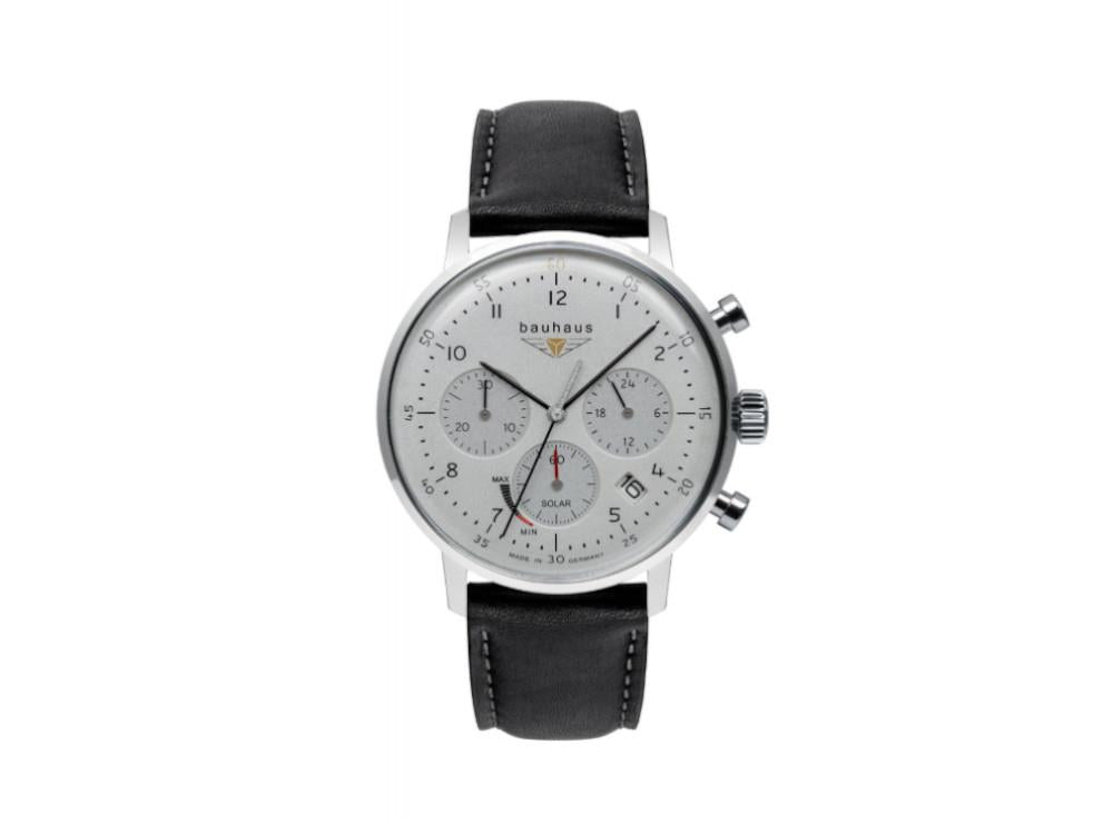 Bauhaus Solar Chronograph Quartz Watch, White, 41 mm, Day, 2086-1