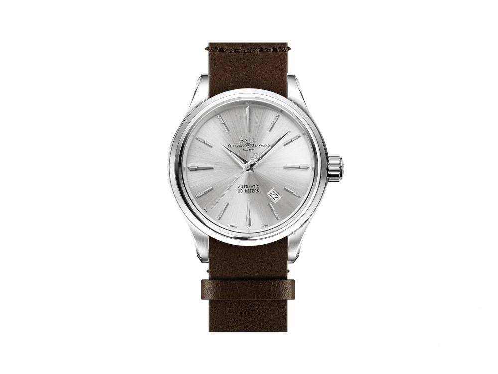 Ball Trainmaster Legend Automatic Watch, 40 mm, Silver, NM9080D-L1J-SL