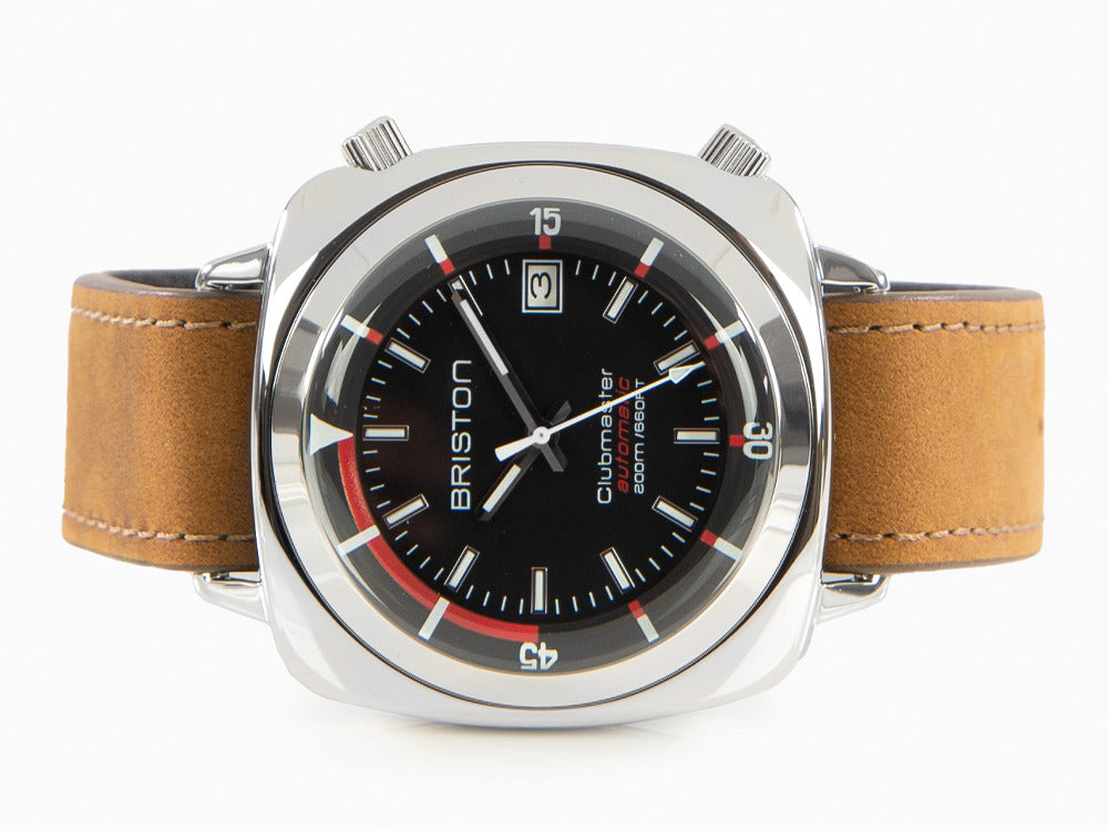 Briston Clubmaster Diver Automatic Watch, Black, 42 mm, 17642.PS.D.1.LVBR