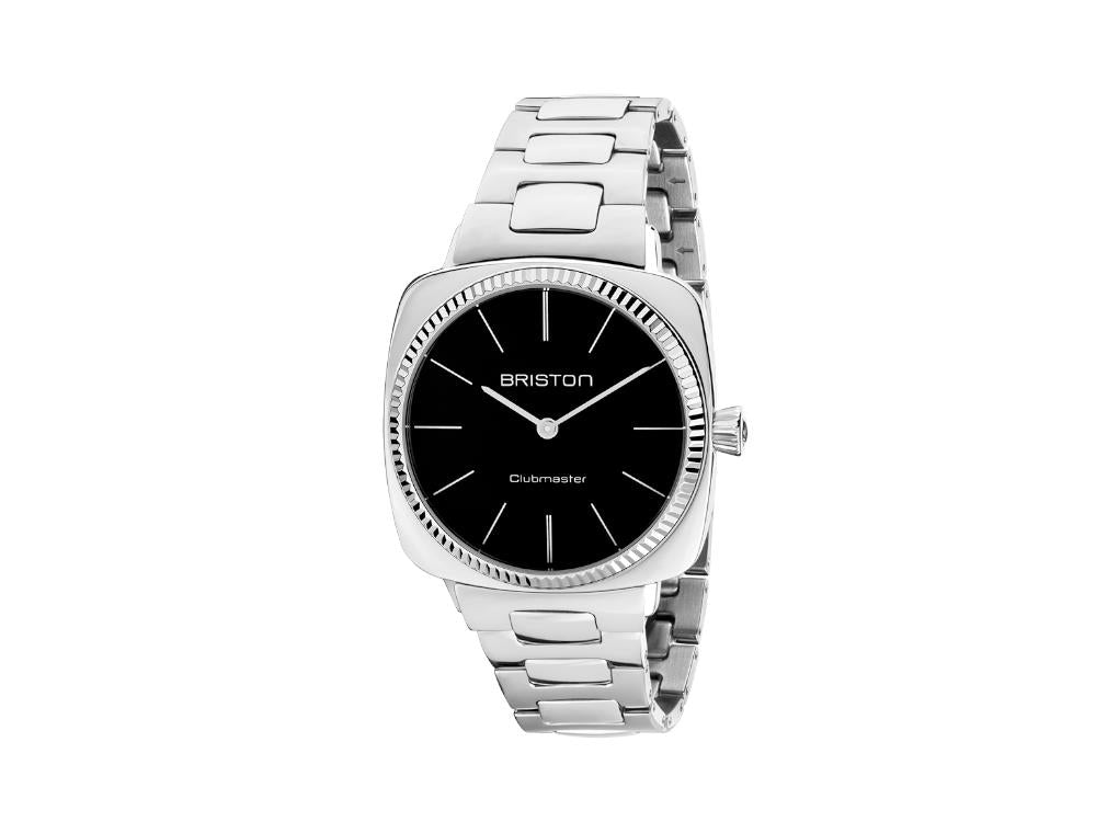 Briston Clubmaster Elegant Quartz Watch, Black, 37 mm, 22937.S.E.1.SB