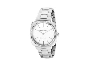 Briston Clubmaster Elegant Quartz Watch, White, 37 mm, 22937.S.E.2.SB