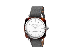Briston Clubmaster Elegant Quartz Watch, White, 37 mm, 22937.SA.T.2.LNT