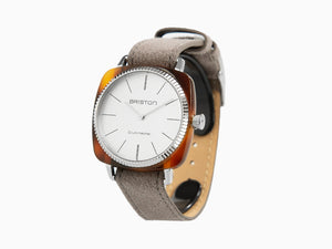Briston Clubmaster Elegant Quartz Watch, White, 37 mm, 22937.SA.T.2.LNT