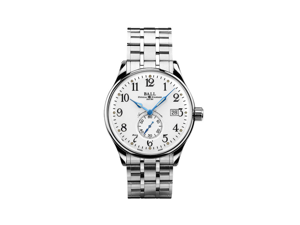Ball Trainmaster Standard Time Automatic Watch, RR1105, White, Bracelet, COSC