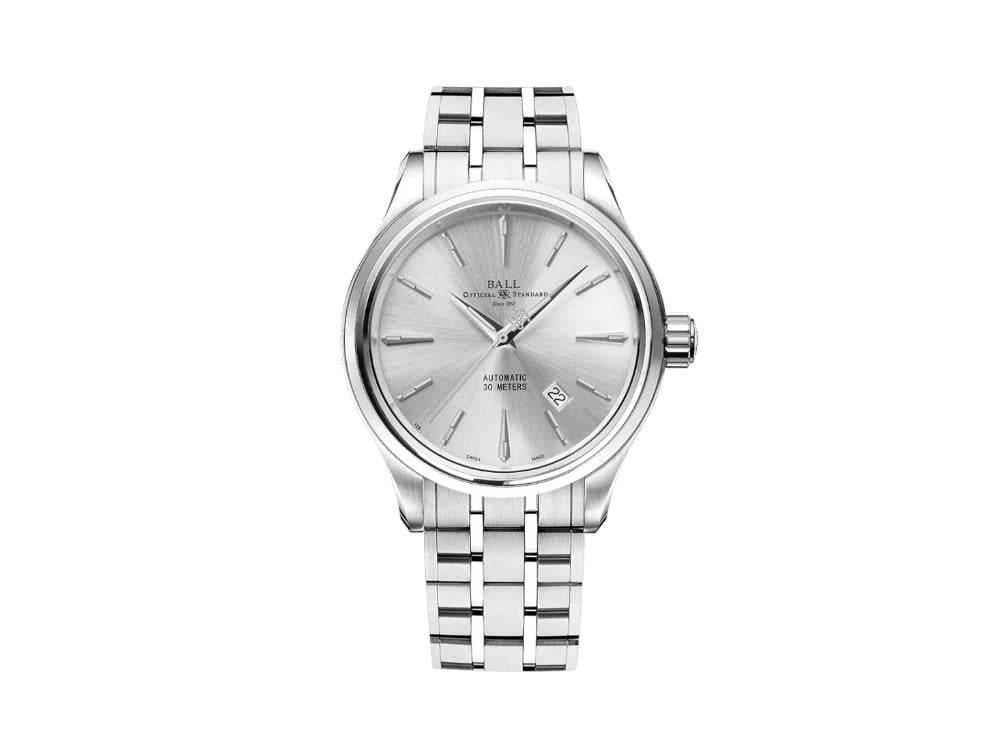 Ball Trainmaster Legend Automatic Watch, 40 mm, Silver, Bracelet