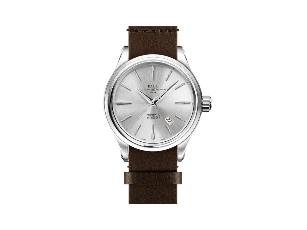 Ball Trainmaster Legend Automatic Watch, 40 mm, Silver, NM9080D-L1J-SL