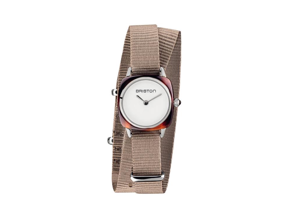 Briston Clubmaster Lady Quartz Watch, Acetate, White, 24 mm, 19924.SA.T.2.NT