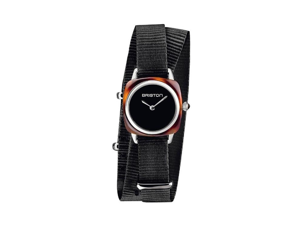 Briston Clubmaster Lady Quartz Watch, Cellulose, Black, 24mm, 19924.SA.T.1.NB