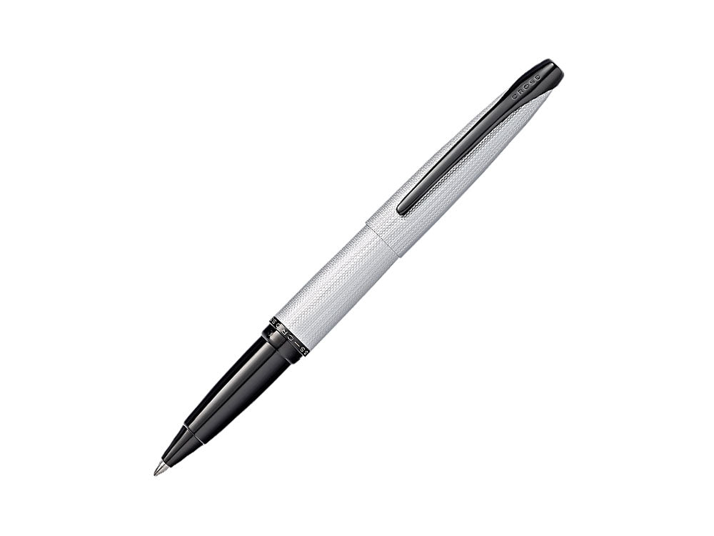 Cross ATX Rollerball Pen, PVD Chrome, Silver, Brushed, Black PVD Trims, 885-43