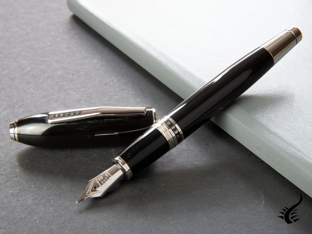 Cross Peerless 125 Fountain Pen, Lacquer, Black, Polished, AT0706-1