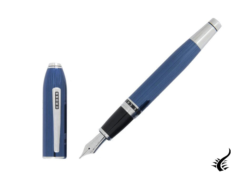 Cross Peerless Blue Quartz Fountain Pen, AT0706-14