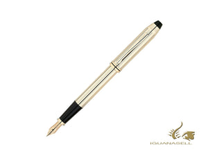 Cross Townsend Fountain Pen, 10K Gold Filled, Gold, Polished, Resin