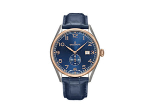 Delbana Classic Fiorentino Quartz Watch, Blue, 42 mm, Leather, 53601.682.6.042