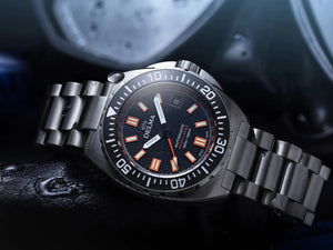 Delma Diver Shell Star Automatic Watch, Titanium, Black, 41 mm, 32701.750.6.031