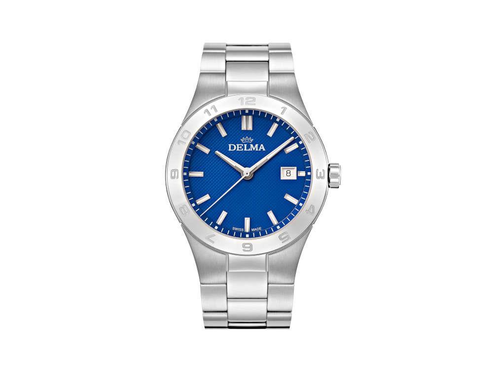 Delma Dress Rialto Quartz Watch, Blue, 42 mm, 41701.608.6.048