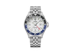 Delma Diver Santiago GMT Meridian Automatic Watch, White, 43 mm, 41702.756.6.014