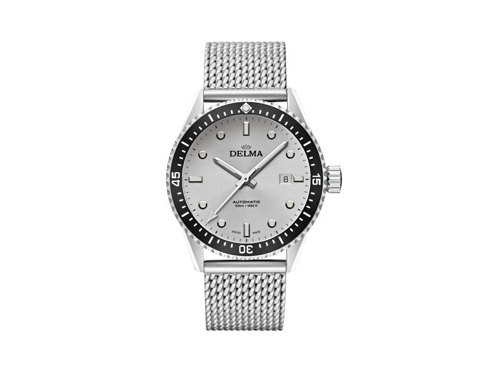 Delma Diver Cayman Automatic Watch, Silver, 42 mm, 41801.706.6.061