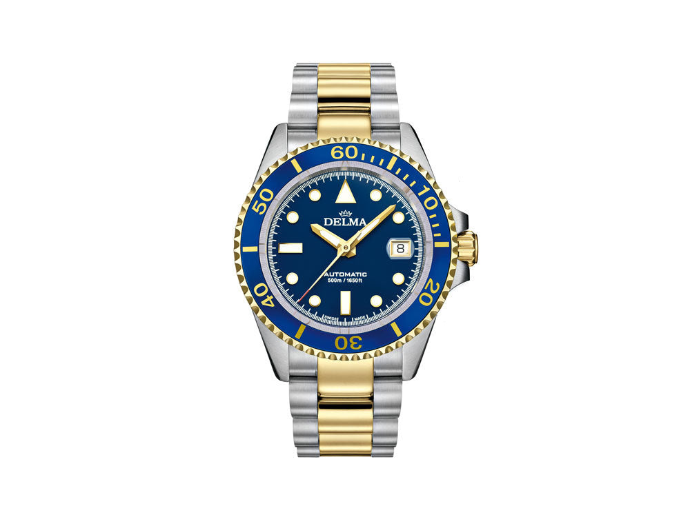 Delma Diver Commodore Automatic Watch, Blue, 43 mm, 52701.690.6.041