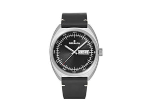 Delbana Classic Locarno Quartz Watch, Black, 41.5 mm, Leather, 41601.714.6.032