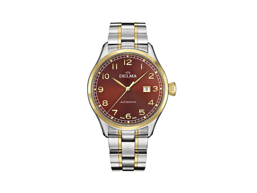 Delma Aero Pioneer Automatic Watch, Brown, 45 mm, 52701.570.6.102