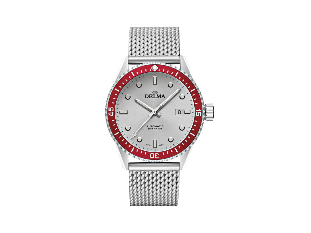 Delma Diver Cayman Automatic Watch, Silver, 42 mm, 41801.706.6.066