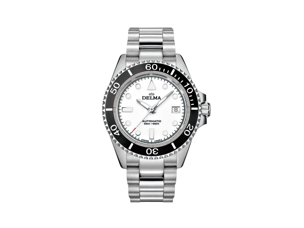 Delma Diver Commodore Automatic Watch, White, 43 mm, 41701.690.6.011