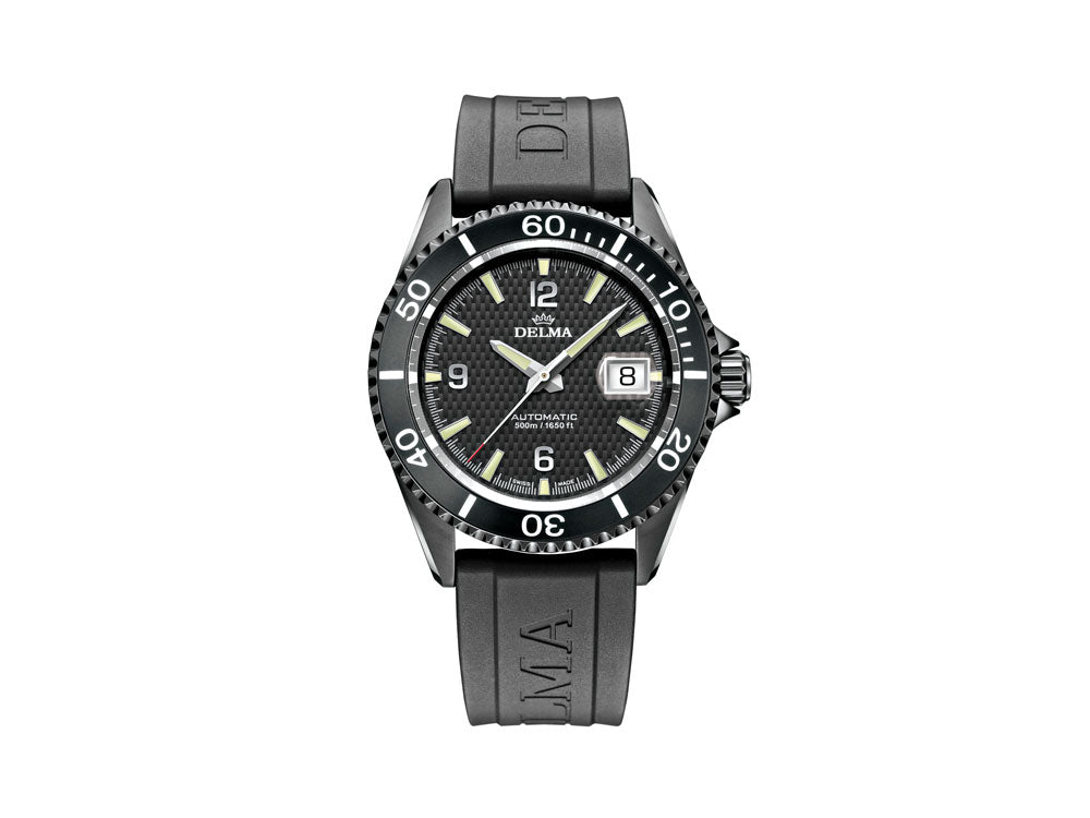 Delma Diver Santiago Automatic Watch, Black, 43 mm, 44501.560.6C034