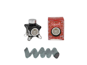 Diamine Ash Ink Vent Red Ink Bottle, 50ml, Grey, Glass