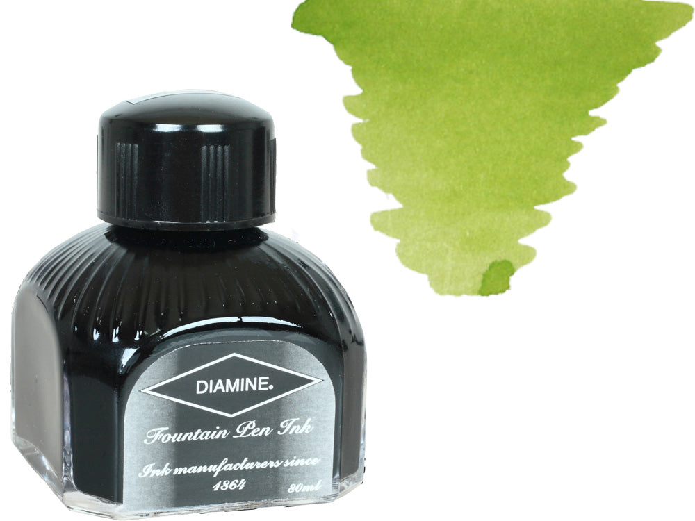 Diamine Ink Bottle, 80ml., Spring Green, Italyan crystal bottle