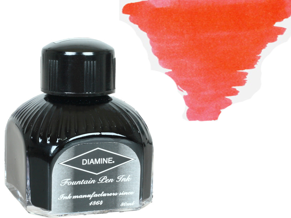 Diamine Ink Bottle, 80ml., Pink, Italian crystal