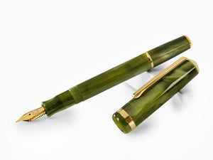 Esterbrook JR Pocket Palm Green Fountain Pen, Green, Gold plated, EJRPG