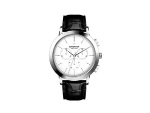 Eterna Eternity Quartz Watch, Ronda 5040.B, 42mm, White, Chronograph