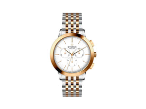 Eterna Eternity Quartz Watch, Ronda 5040.B, 42mm, PVD Gold, Chronograph