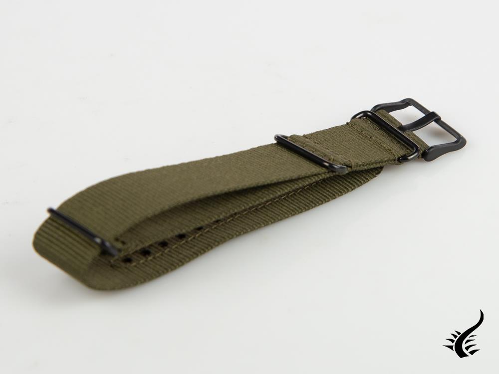 Glycine, Fabric Strap, 22mm, Green, Buckle