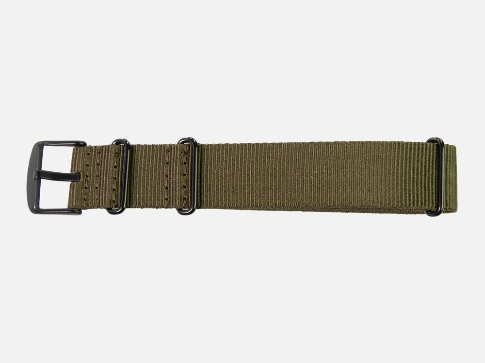 Glycine, Fabric Strap, 22mm, Green, Buckle