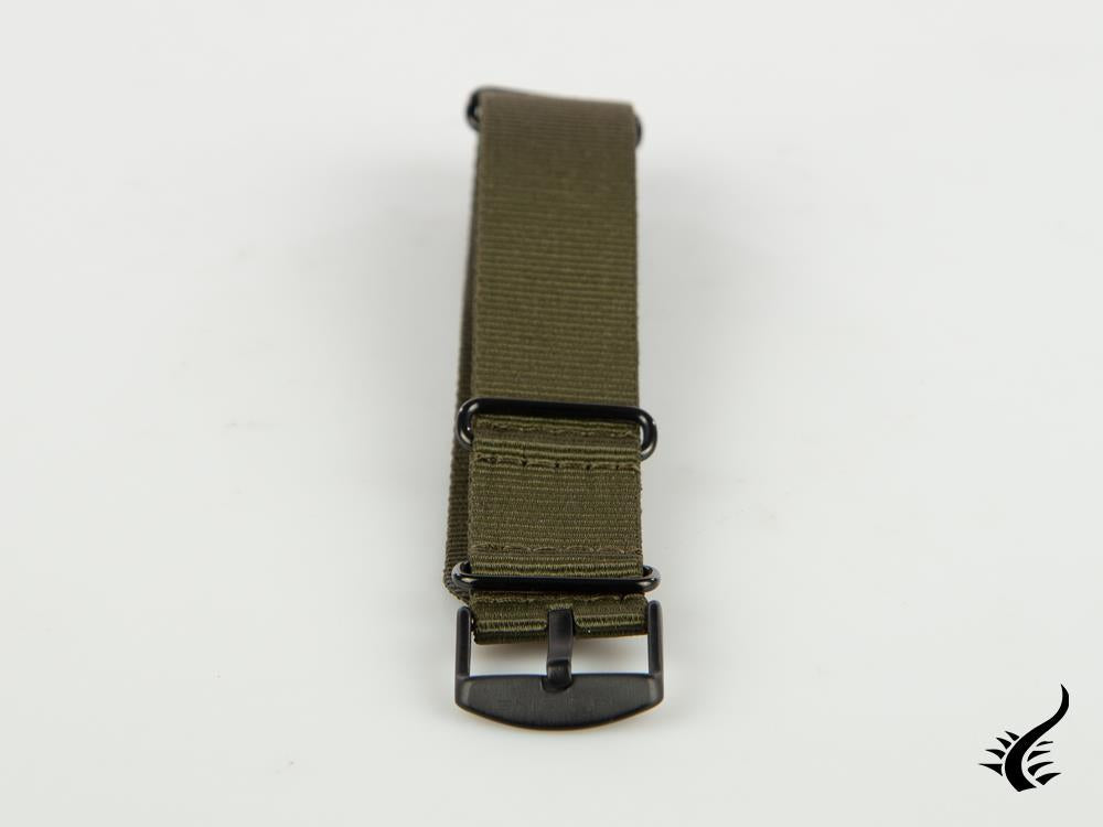 Glycine, Fabric Strap, 22mm, Green, Buckle