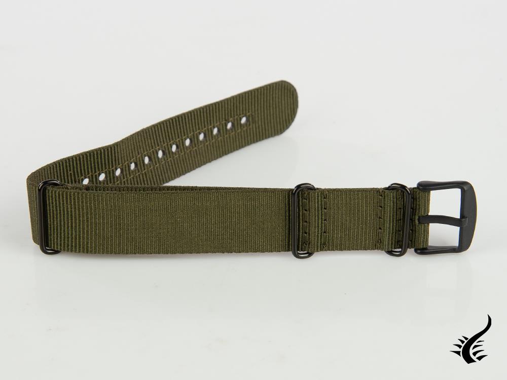 Glycine, Fabric Strap, 22mm, Green, Buckle