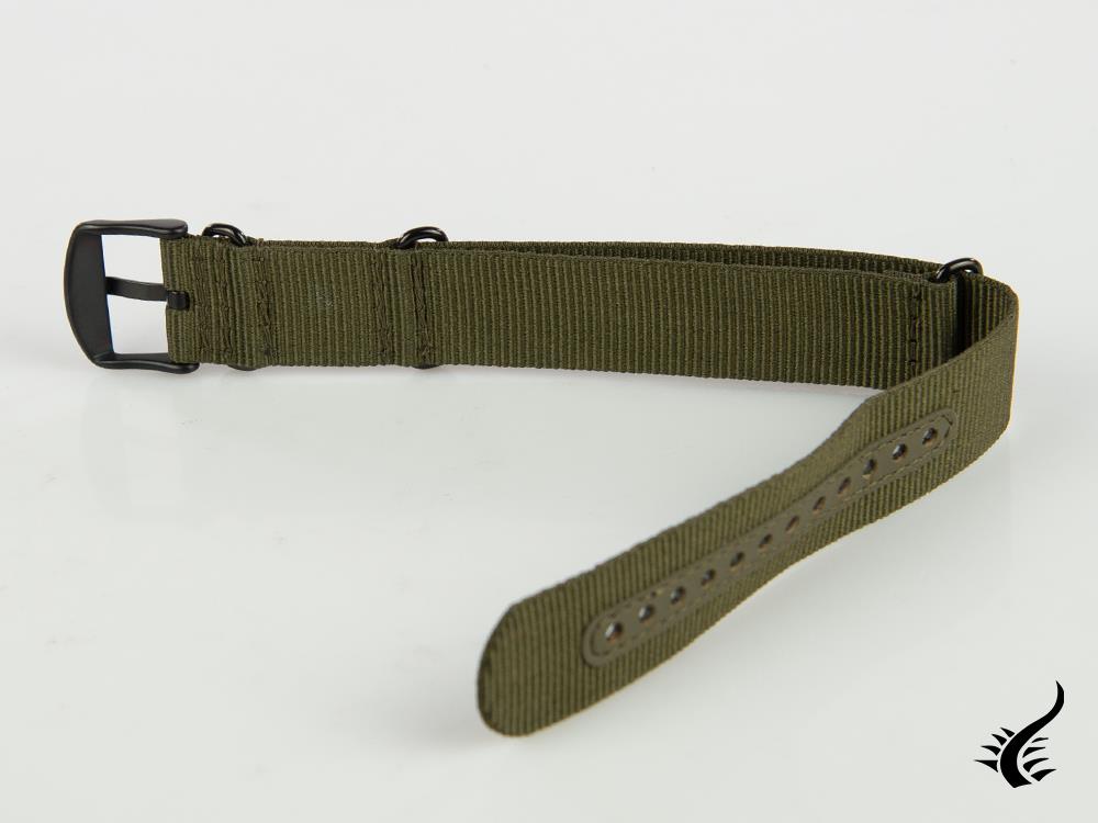 Glycine, Fabric Strap, 22mm, Green, Buckle