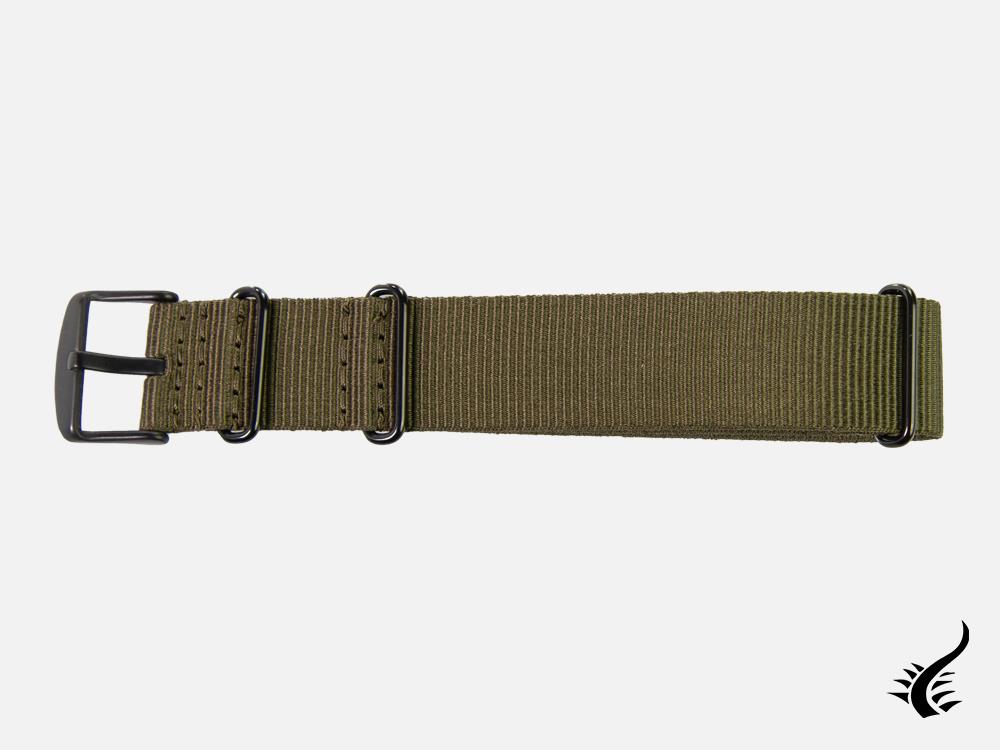 Glycine, Fabric Strap, 22mm, Green, Buckle