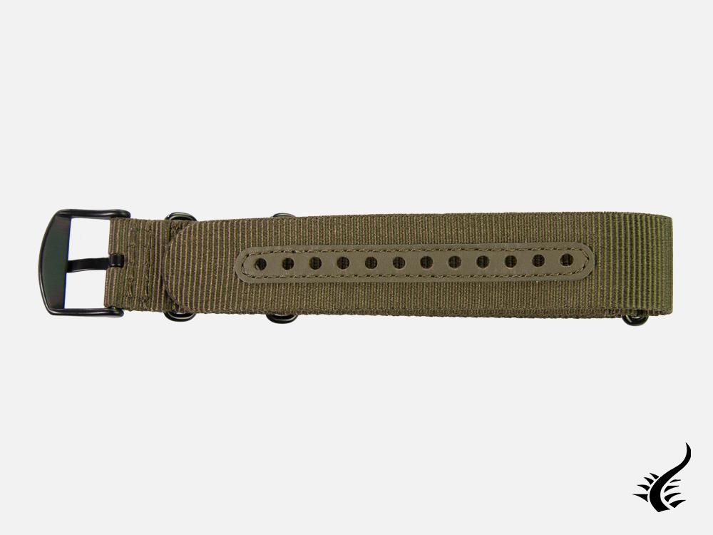 Glycine, Fabric Strap, 22mm, Green, Buckle