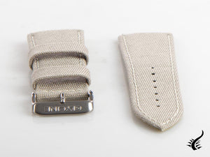Glycine, Fabric strap, 24mm, Grey, CBIGGR-24