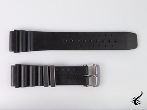 Glycine, Rubber strap, 22mm, Black, DD9-22