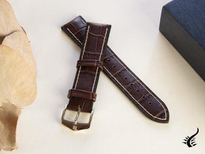 Hirsch George Performance Collection Strap, Brown, 22 mm, 0925128010-2-22