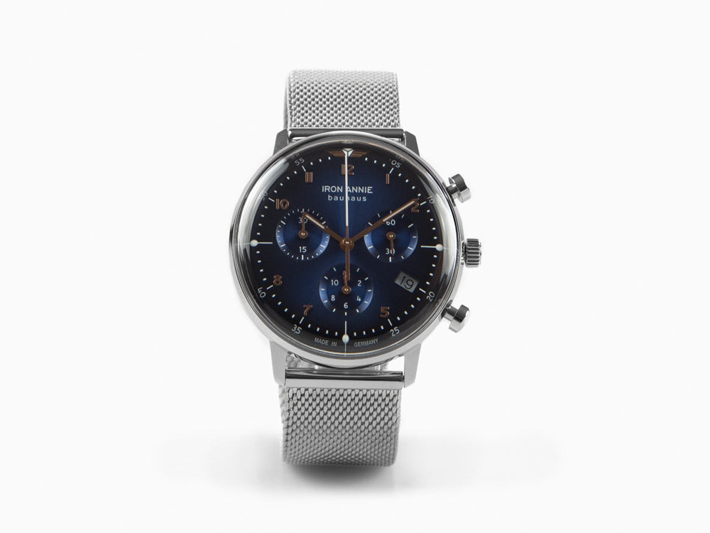 Iron Annie Bauhaus Lady Quartz Watch, Blue, 36 mm, Chronograph, Day, 5089M-3