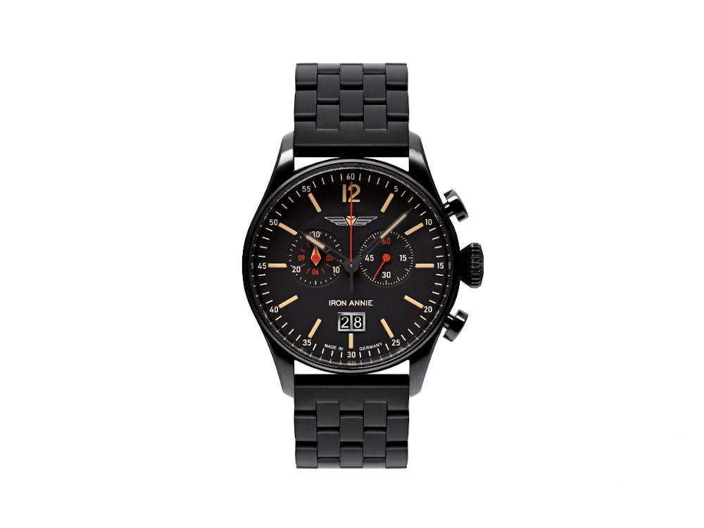 Iron Annie Flight Control Quartz Watch, Black, 42 mm, Chronograph, Day -  Iguana Sell