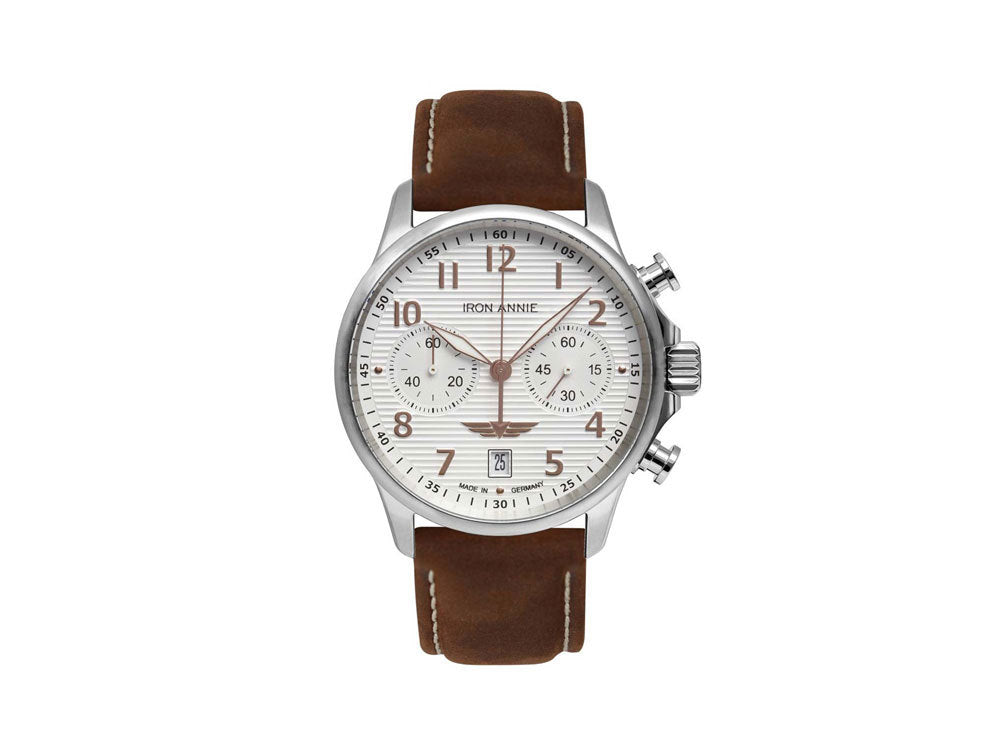 Iron Annie Wellblech Quartz Watch, Silver, 42 mm, Chronograph, Day, 5876-1