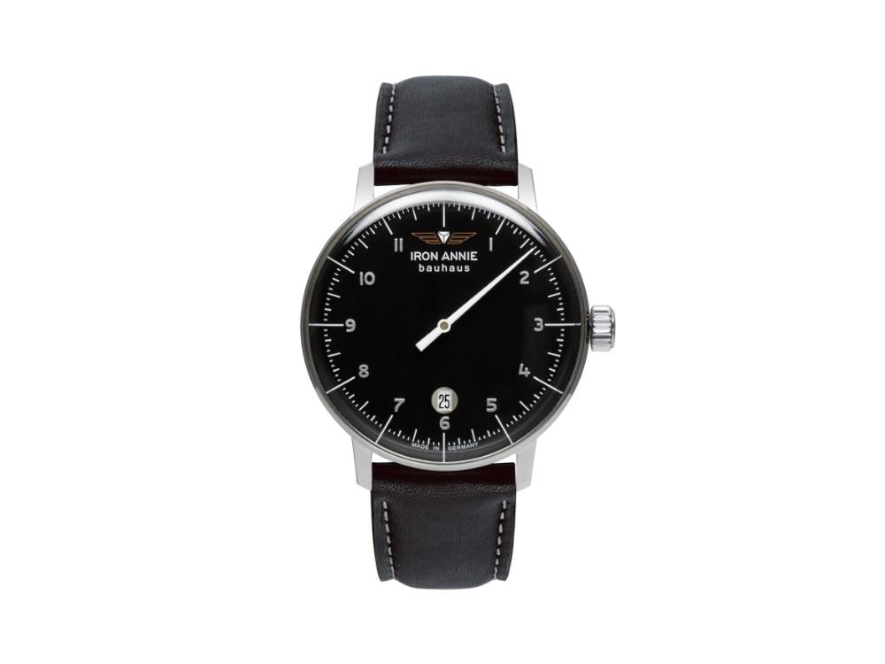 Iron Annie Bauhaus Quartz Watch, Black, 40 mm, Day, 5042-2