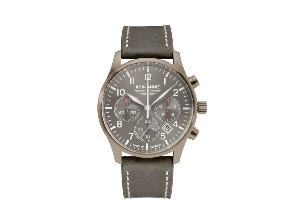 Iron Annie D-Aqui Quartz Watch, Grey, 42 mm, Chronograph, Day, 5674-4