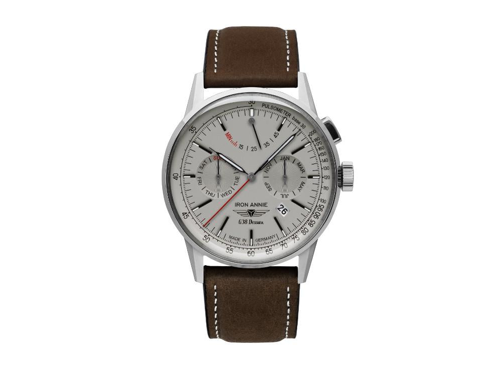 Iron Annie G38 Dessau Automatic Watch, Polished stainless, Grey, 42 mm, 5362-4